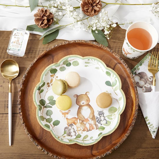 Kate Aspen® 9" Woodland Baby Premium Paper Plates, 32ct.